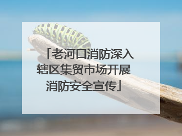 老河口消防深入辖区集贸市场开展消防安全宣传