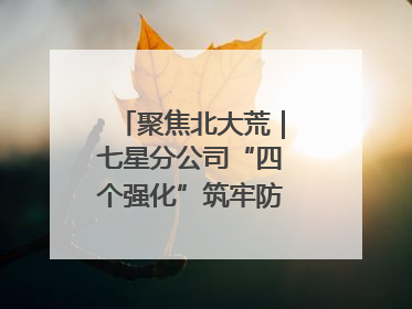 聚焦北大荒｜七星分公司“四个强化”筑牢防汛减灾屏障