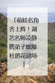 萌娃名角齐上阵！湖艺名师凌静携弟子燃爆杜鹃花剧场
