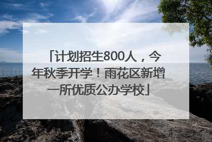 计划招生800人，今年秋季开学！雨花区新增一所优质公办学校
