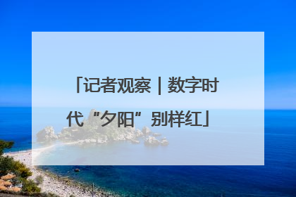 记者观察｜数字时代“夕阳”别样红