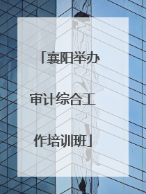 襄阳举办审计综合工作培训班