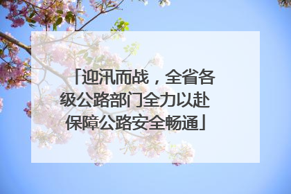 迎汛而战，全省各级公路部门全力以赴保障公路安全畅通