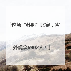 这场“苏超”比赛，省外观众6902人！