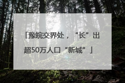 豫皖交界处，“长”出超50万人口“新城”
