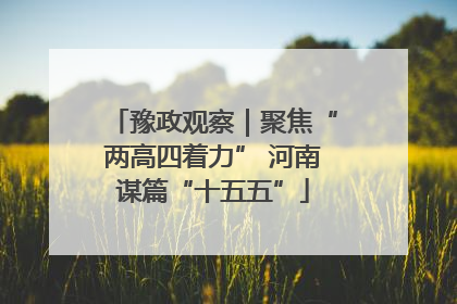 豫政观察｜聚焦“两高四着力” 河南谋篇“十五五”