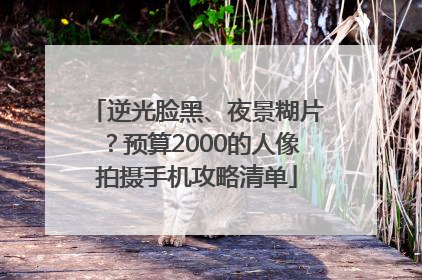 逆光脸黑、夜景糊片？预算2000的人像拍摄手机攻略清单