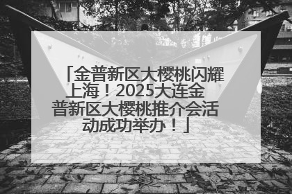 金普新区大樱桃闪耀上海！2025大连金普新区大樱桃推介会活动成功举办！