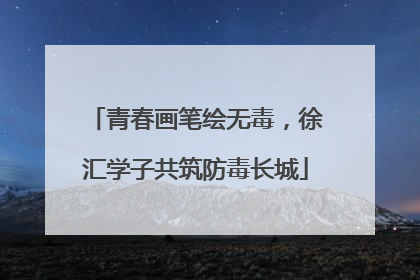 青春画笔绘无毒，徐汇学子共筑防毒长城