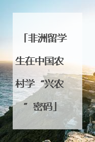 非洲留学生在中国农村学“兴农”密码