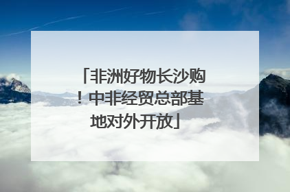 非洲好物长沙购！中非经贸总部基地对外开放