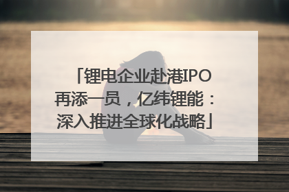 锂电企业赴港IPO再添一员，亿纬锂能：深入推进全球化战略