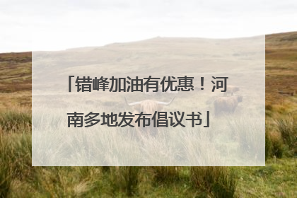 错峰加油有优惠！河南多地发布倡议书