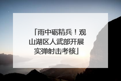 雨中砺精兵！观山湖区人武部开展实弹射击考核