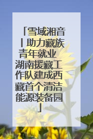 雪域湘音丨助力藏族青年就业 湖南援藏工作队建成西藏首个清洁能源装备园
