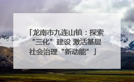 龙南市九连山镇：探索“三化”建设 激活基层社会治理“新动能”