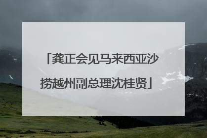 龚正会见马来西亚沙捞越州副总理沈桂贤