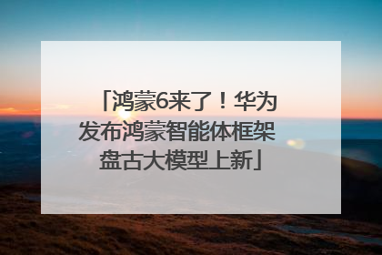 鸿蒙6来了！华为发布鸿蒙智能体框架 盘古大模型上新