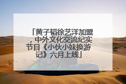 黄子韬徐艺洋加盟，中外文化交流纪实节目《小伙小妹换游记》六月上线