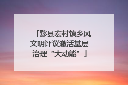 黟县宏村镇乡风文明评议激活基层治理“大动能”