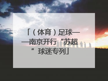 （体育）足球——南京开行“苏超”球迷专列