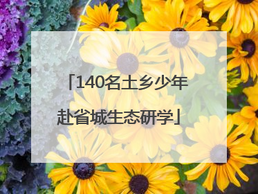 140名土乡少年赴省城生态研学