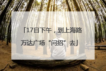 17日下午，到上海路万达广场“问招”去