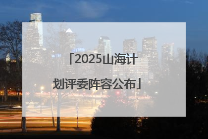2025山海计划评委阵容公布