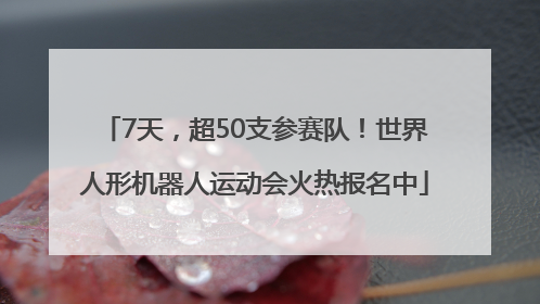 7天，超50支参赛队！世界人形机器人运动会火热报名中