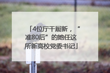 4位厅干履新，“准80后”的她任这所新高校党委书记
